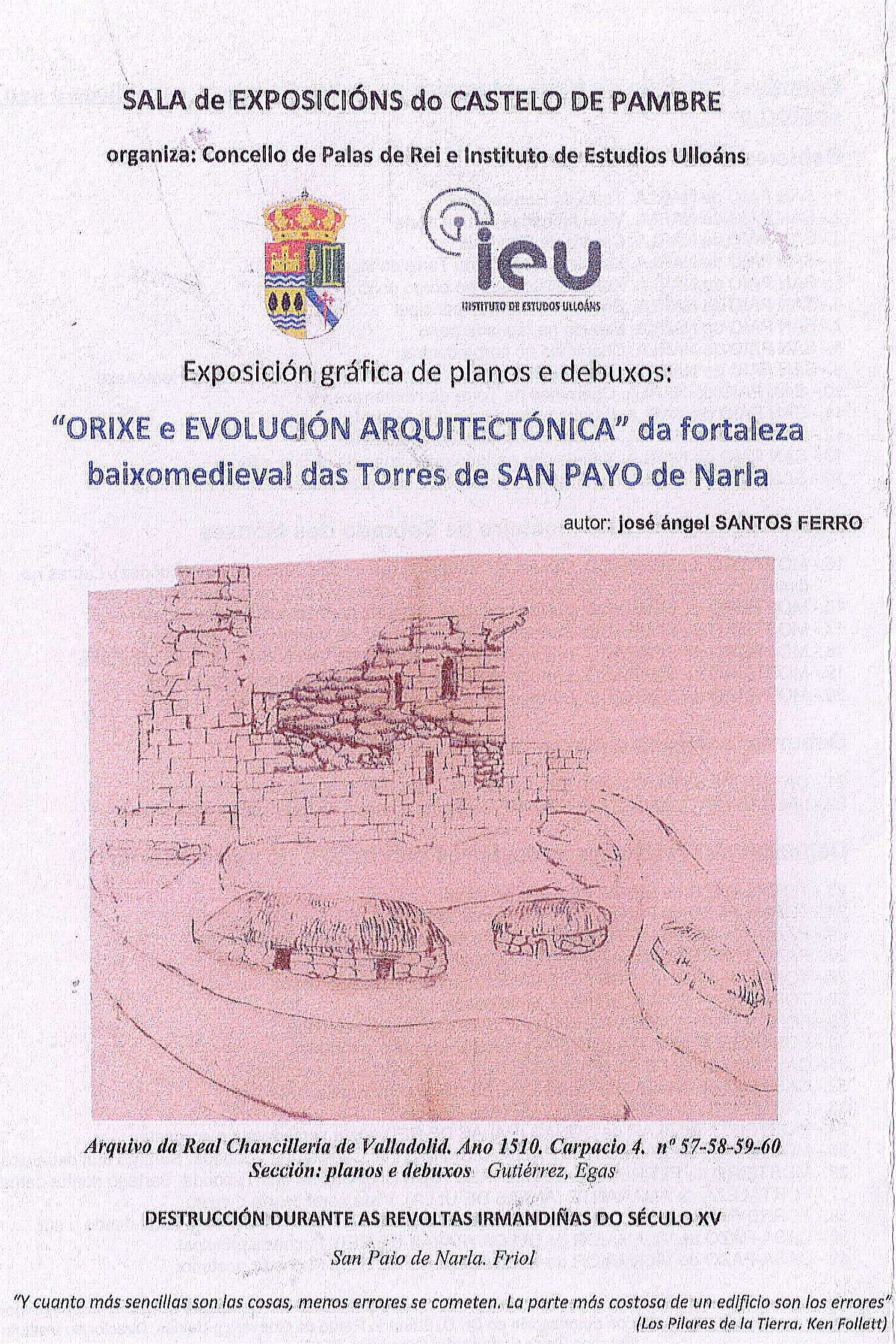 Orixe e evolucion San Paio de Narla, castelo de Pambre, Instituto de Estudos Ulloáns