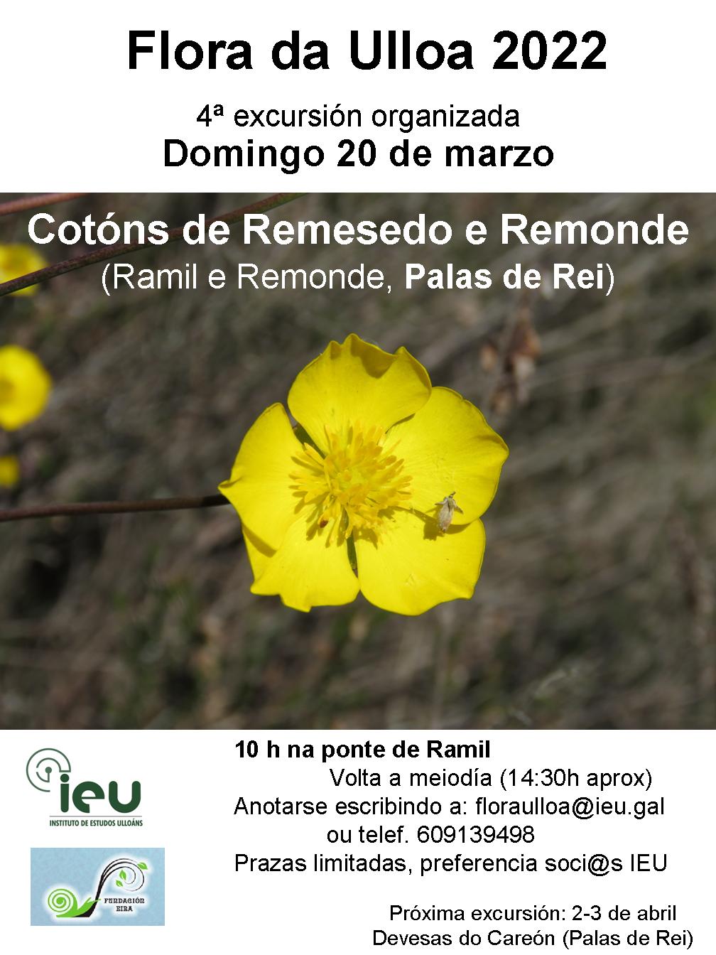 Excursión Flora da Ulloa 4ª-2022, Cotóns de Remesendo e Remonde, Palas de Rei, Instituto de Estudos Ulloáns