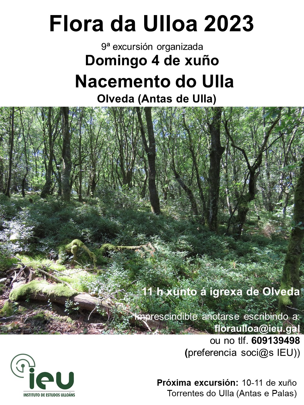 Excursión Flora da Ulloa 9ª 2023, 4-6-2023, Nacemento do Ulla, Instituto de Estudos Ulloáns