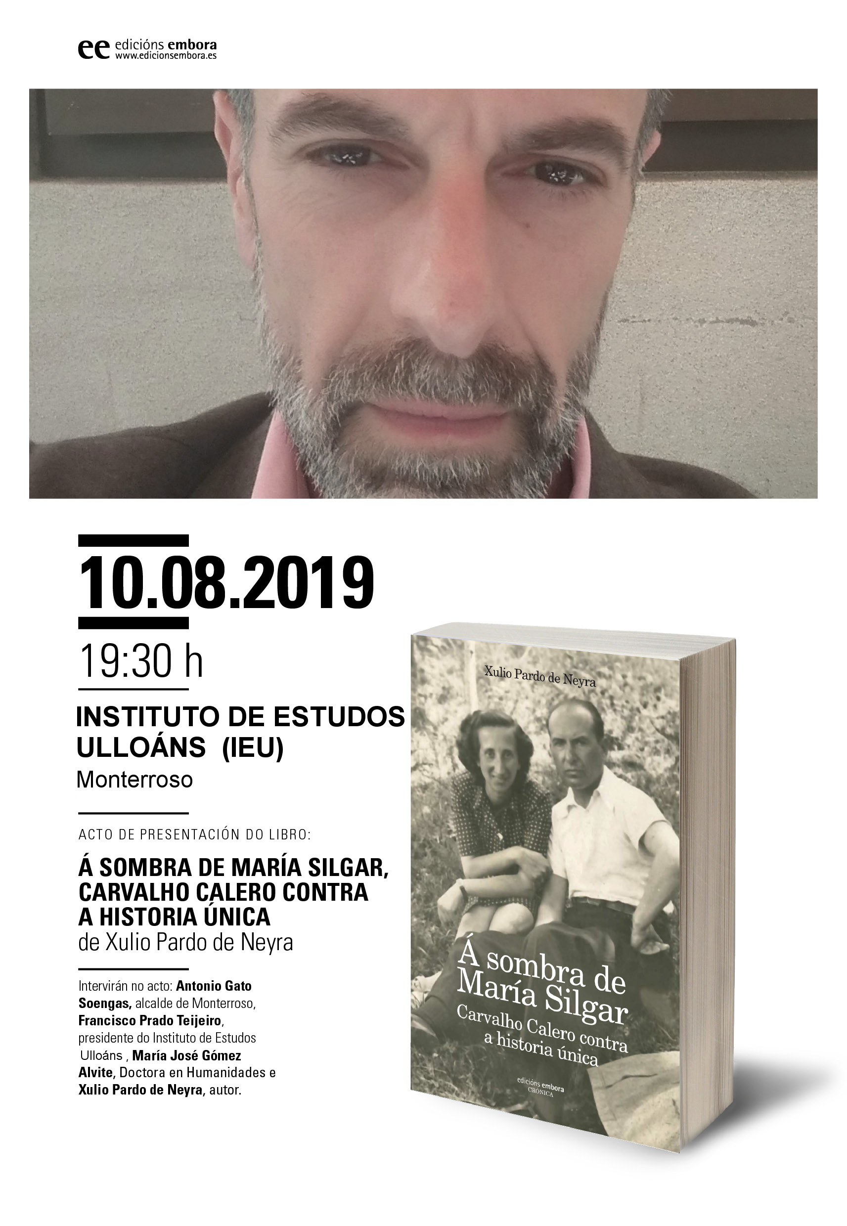 Presentacion libro Xulio Pardo de Neyra, A sombra de María Silgar, Instituto de Estudos Ulloáns