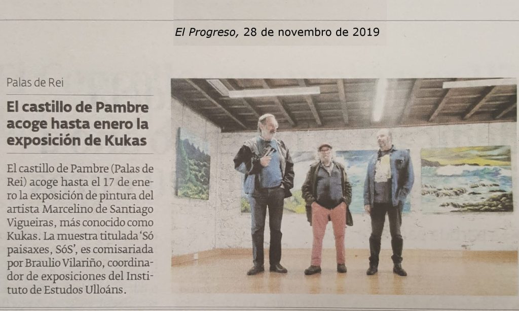 Exposición de Kukas, Instituto de estudos Ulloáns, IEU, castelo de Pambre, El progreso 28-11-2019