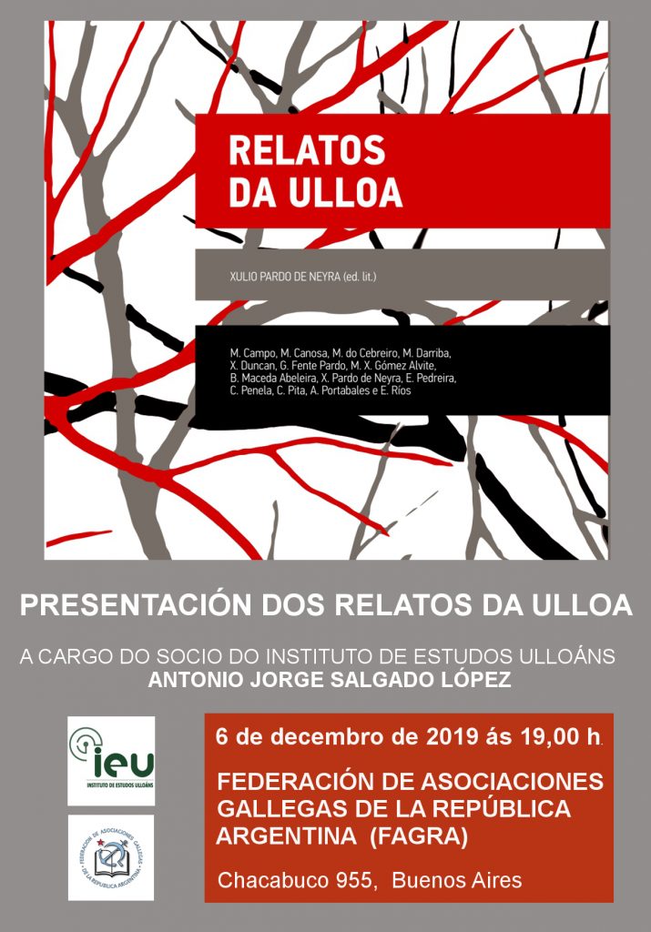 Presentación Relatos Ulloa en Buenos Aires, IEU, Instituto de Estudos Ulloáns