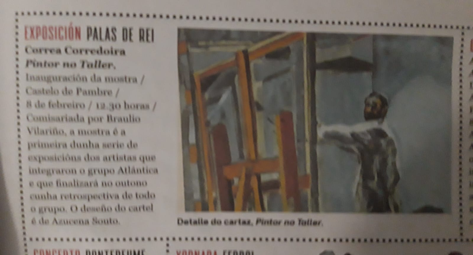 Exposición Correa Corredoira, Pintor no Taller, Nos Diario