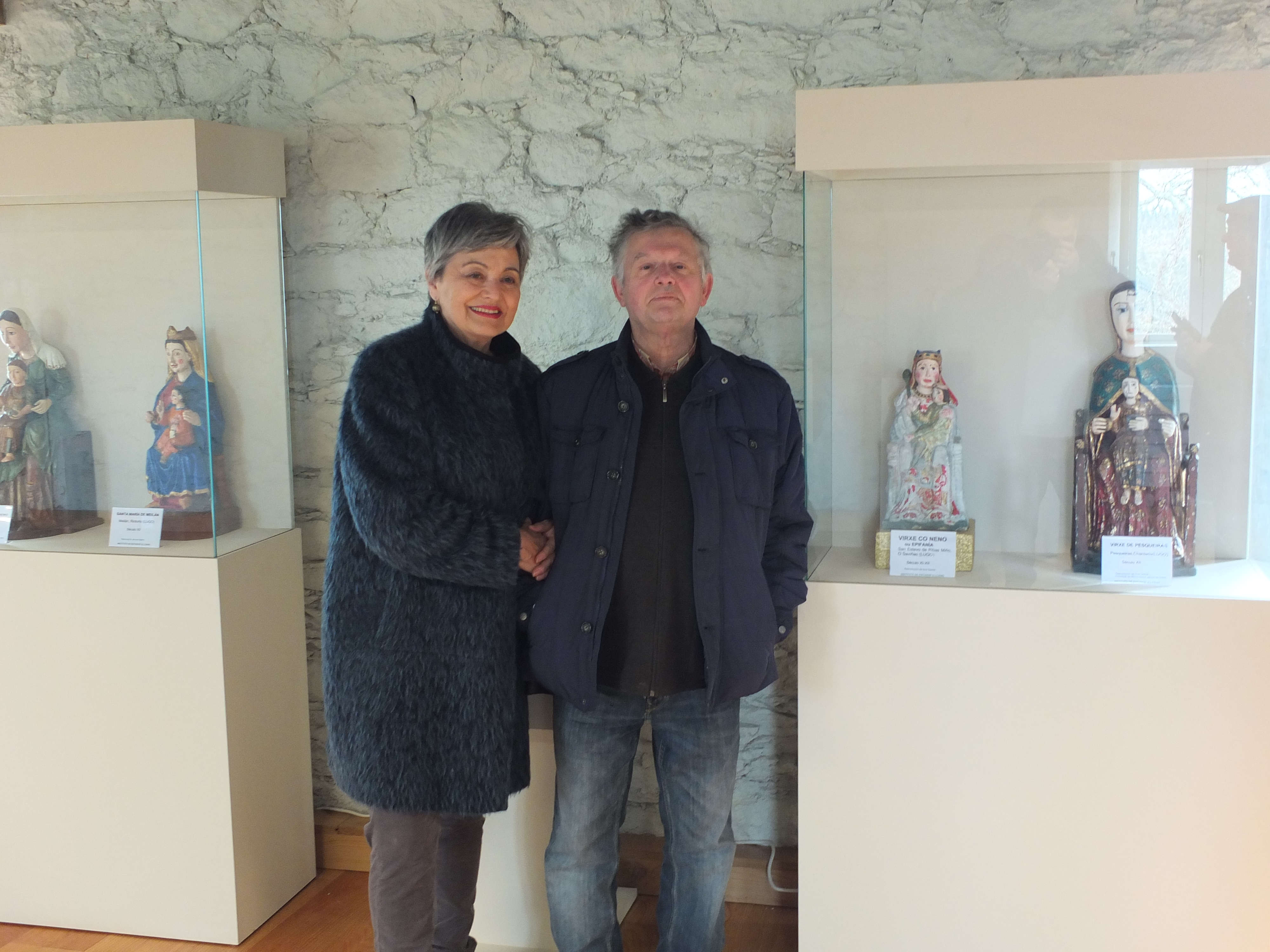 Ana Sastre e Alfonso Blanco na exposición As Nosas Señoras do Camiño