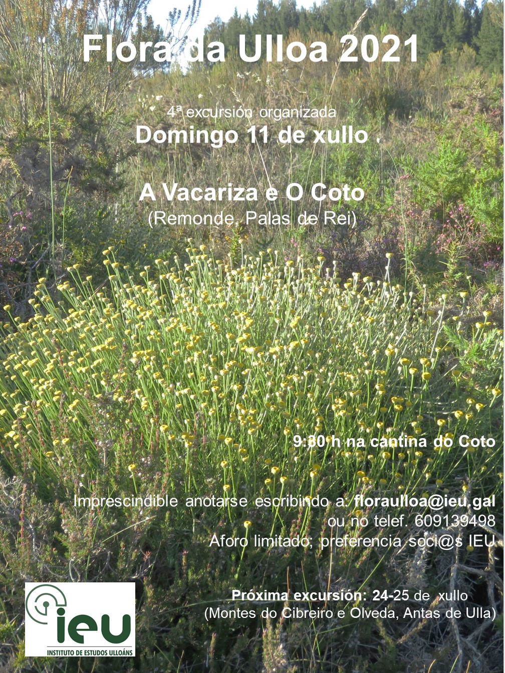 Excursión Flora da Ulloa 4-21, A Vacariza e O Coto, Instituto de Estudos Ulloáns (11-7-2021)