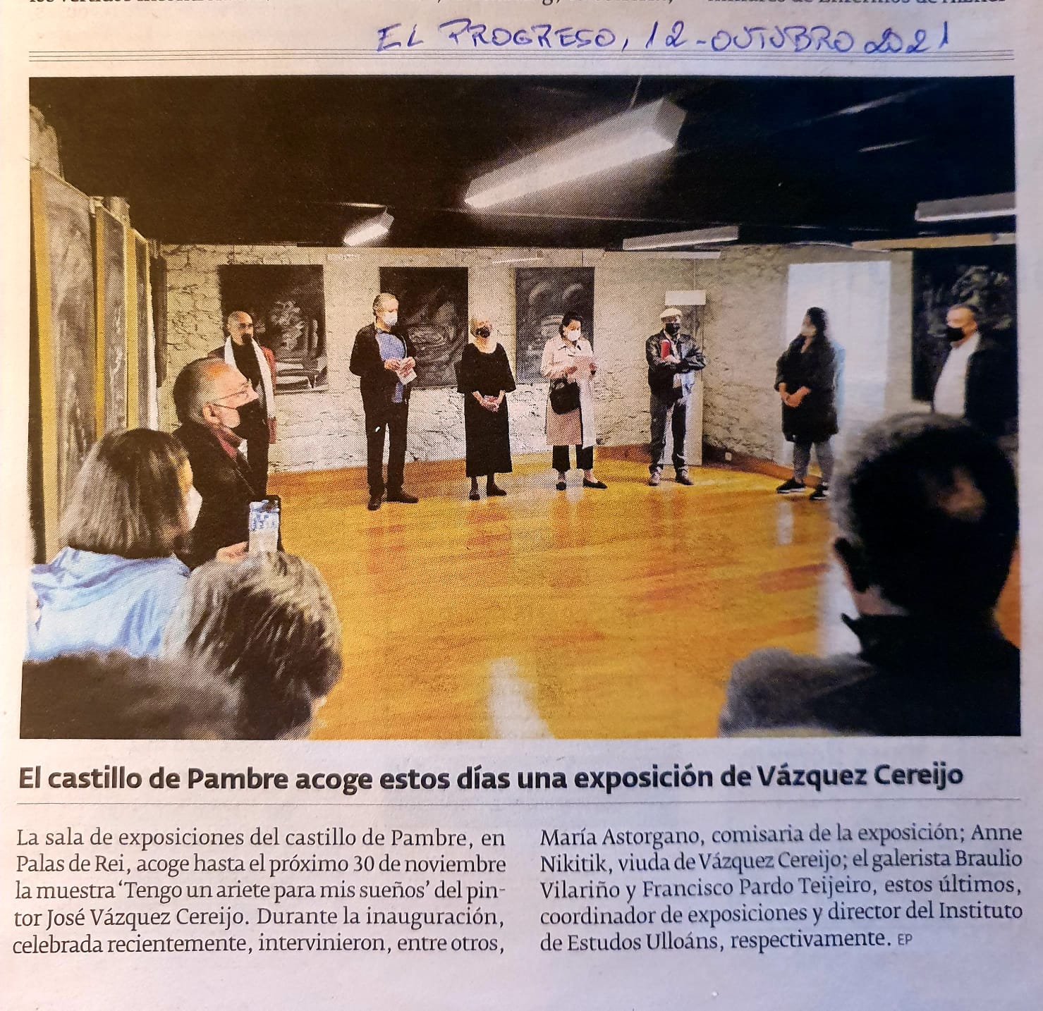 Exposición de Vazquez Cereijo en El Progreso (12-10-2021)