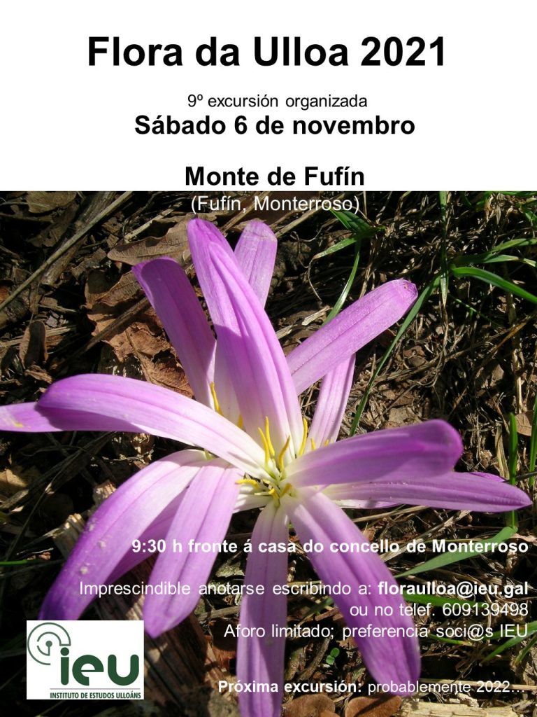 Excursión Flora da Ulloa 9ª-2021 Fufín, Instituto de Estudos Ulloáns