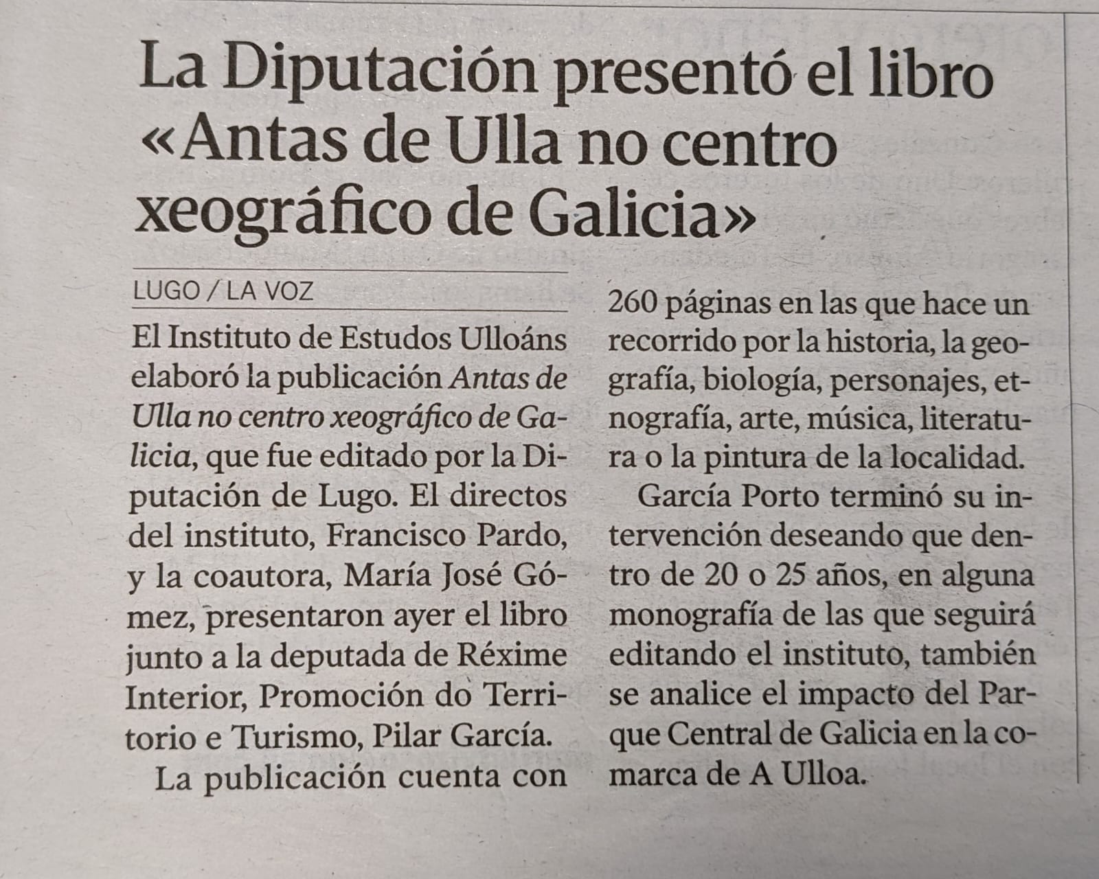 La Voz de Galicia 28-3-2022