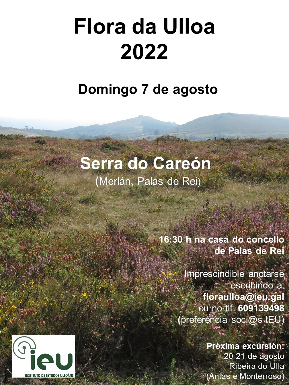 Excursión Flora da Ulloa 13ª-2022, Serra do Careón, Instituto de Estudos Ulloáns IEU