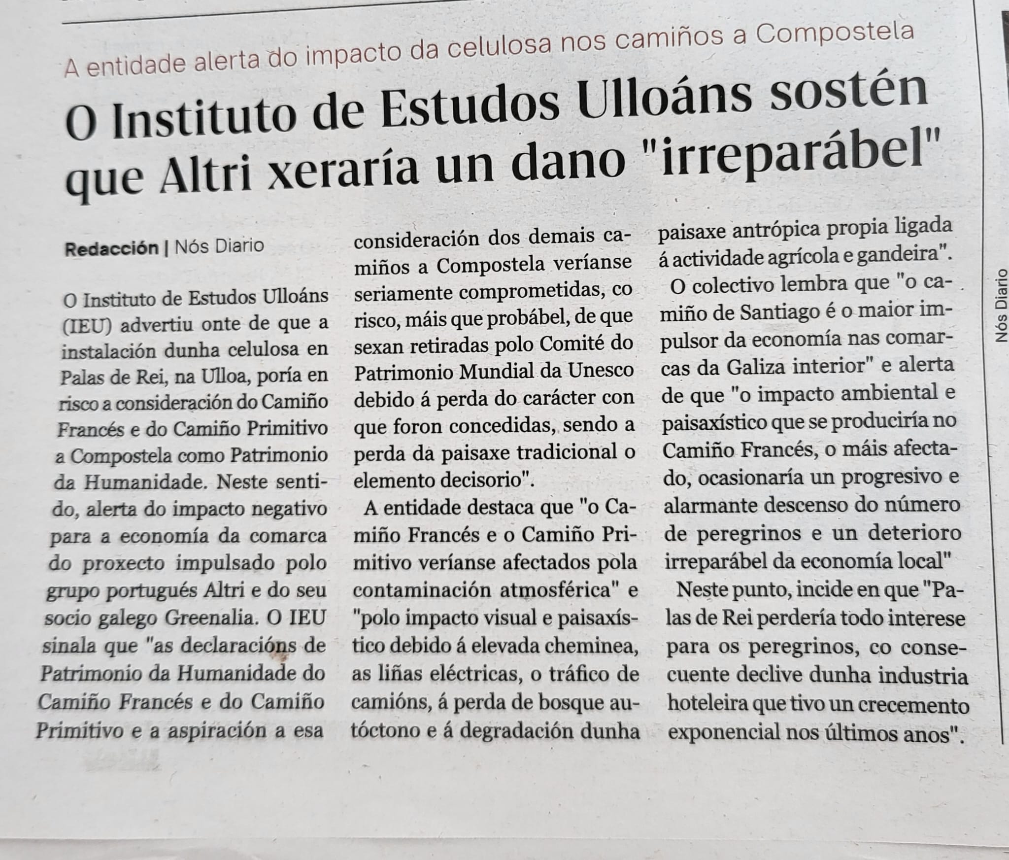 Nos diario, 2 maio 2024